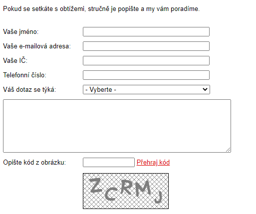 firmyfake Kontaktní formulář Firmy.cz