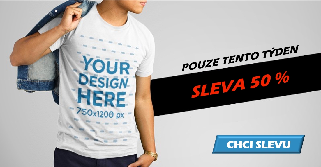 Reklama na slevu triček - OK