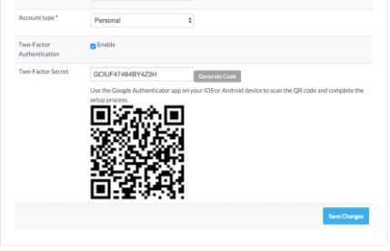 Nastavení v Google Authenticator probíhá jendoduše skrze QR kódy